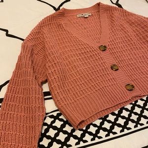 Knit button up sweater